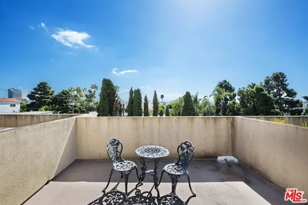a view of a outdoor space with lounge chair and potted plants