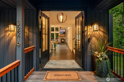 a view of a entryway door front of house
