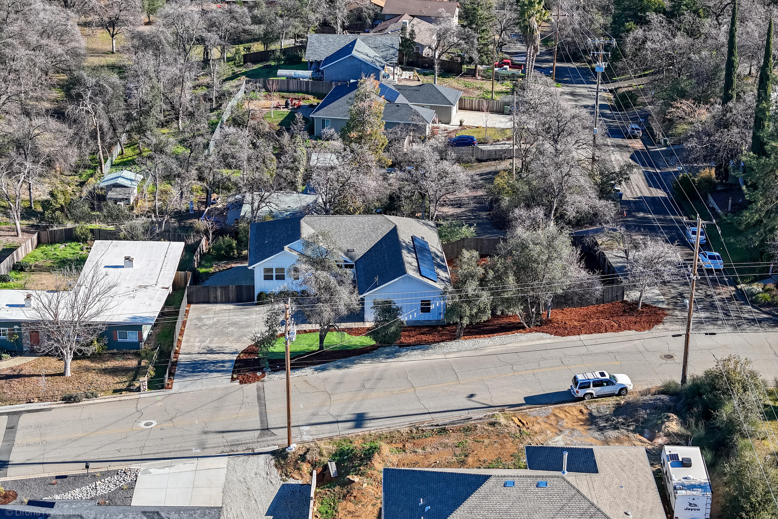 1387 Ridge Drive Redding, CA 96001 - Photo 40 of 44 an aerial view of residential houses with outdoor space