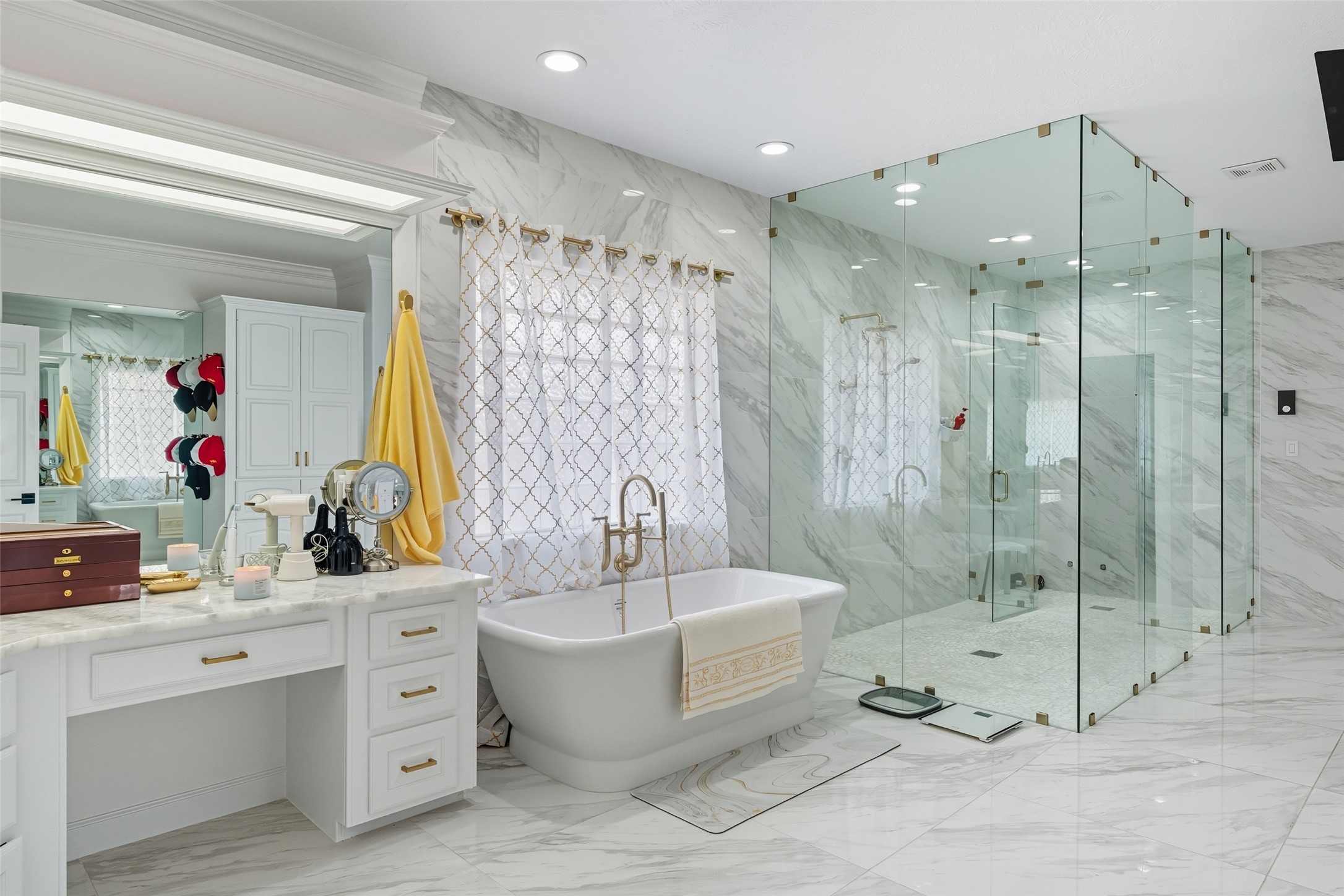2500 Sand Shore Drive Conroe, TX 77304 - Photo 33 of 50 a bathroom with a double vanity sink mirror and shower