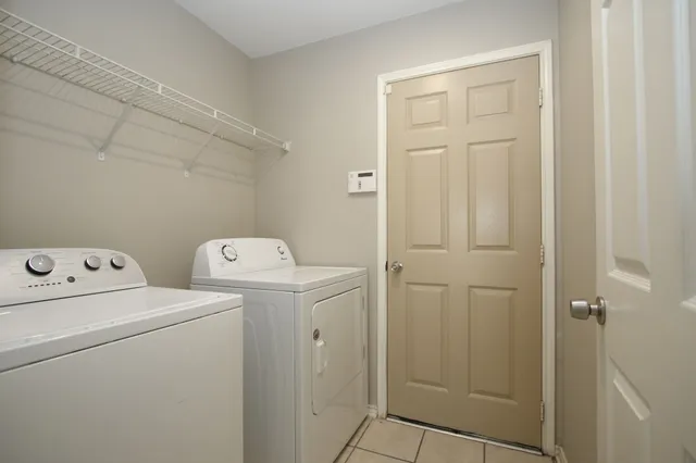 a view of a garden with a tree