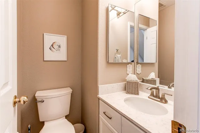 a view of a chair in wooden deck