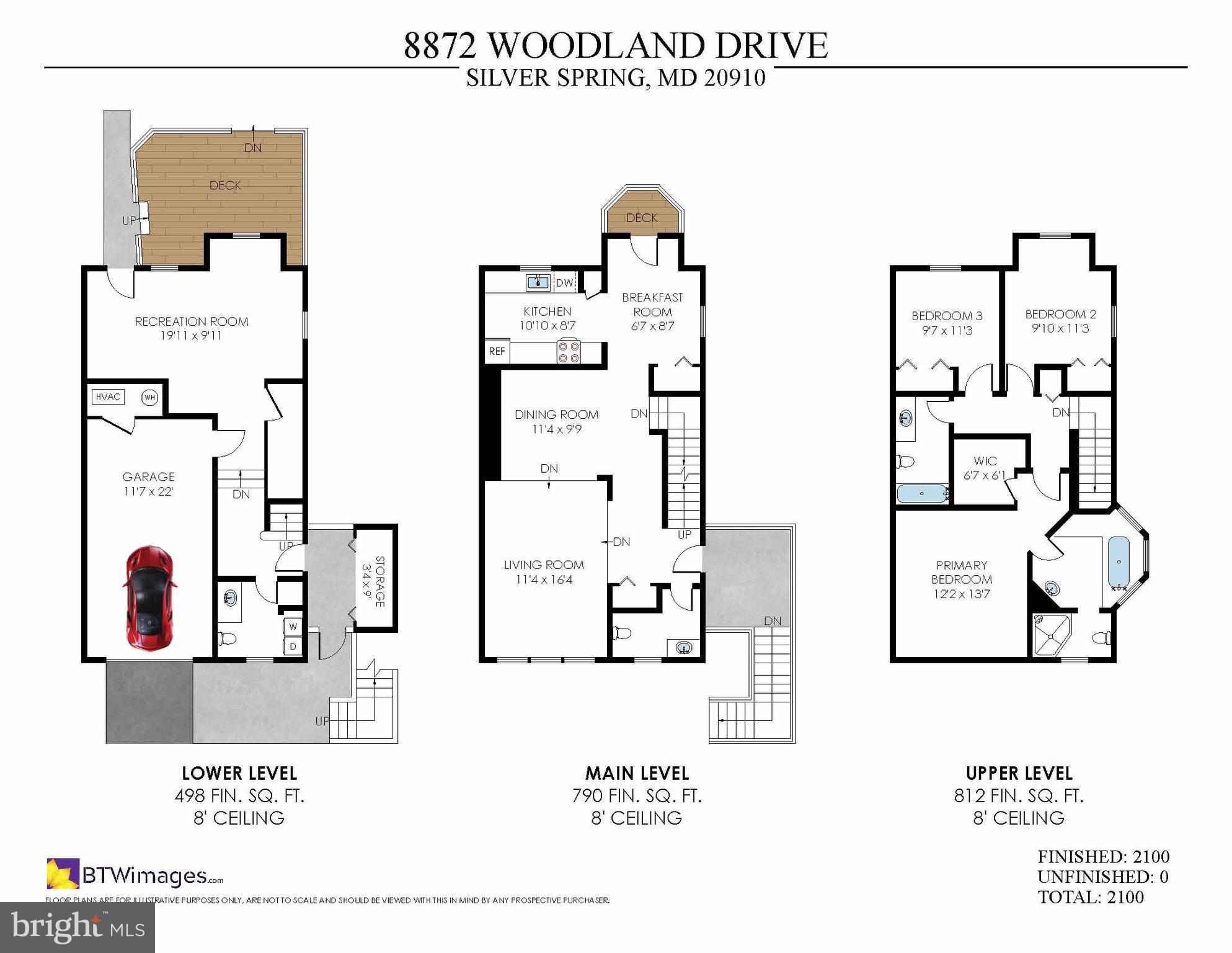 8872 Woodland Drive Silver Spring, MD 20910 - Photo 47 of 47 a picture of a floor plan