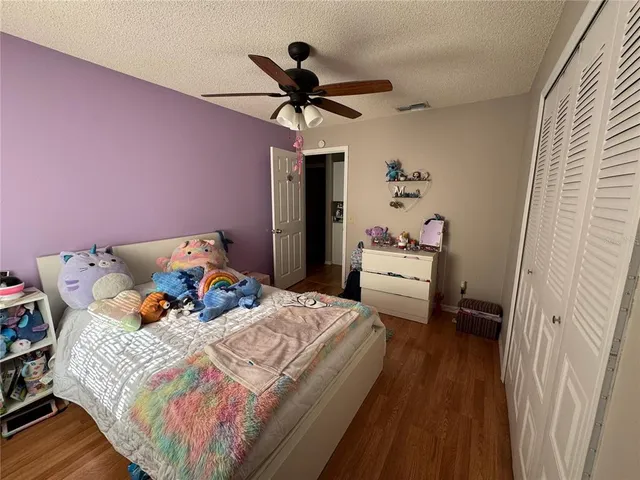 a large kitchen with cabinets