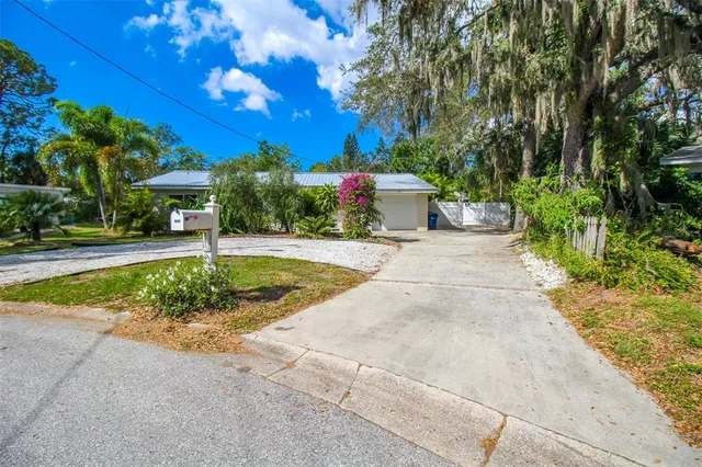 a view of a backyard with swimming pool