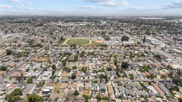 an aerial view of multiple house