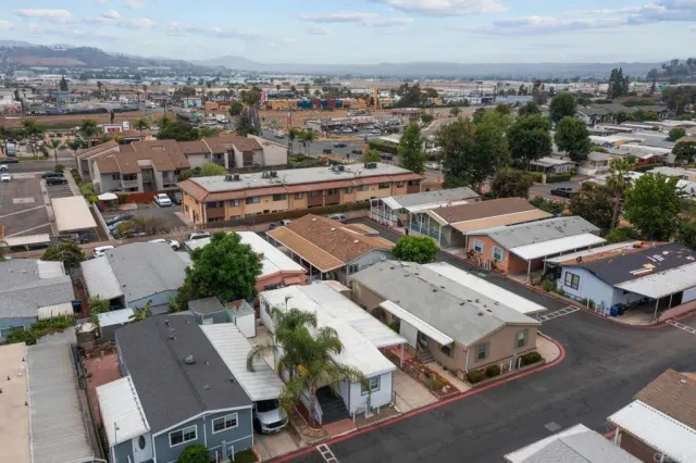 an aerial view of a city