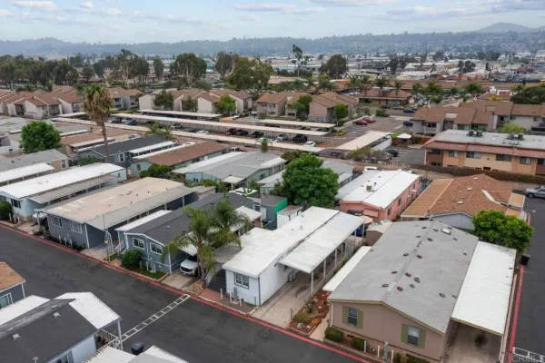 an aerial view of a city