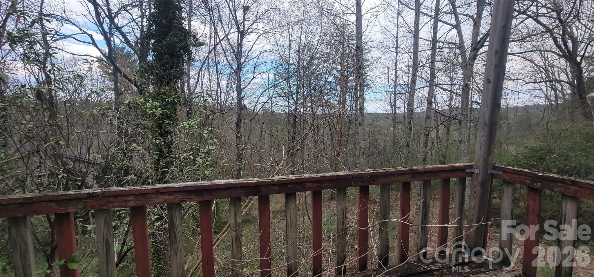 7882 Kinglet Road Connelly Springs, NC 28612 - Photo 16 of 40 a view of balcony with deck and trees