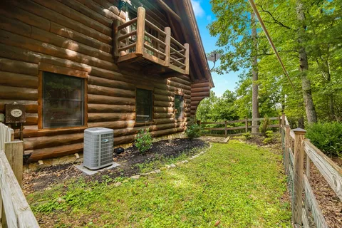 a backyard of a house