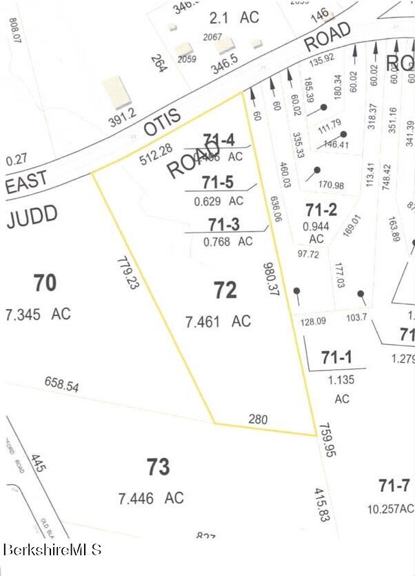 2012 East Otis Road Otis, MA 01029 - Photo 51 of 53 Property Map 2012 East Otis Rd copy