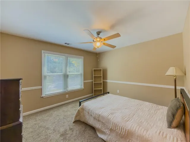 a view of a yard with a trees