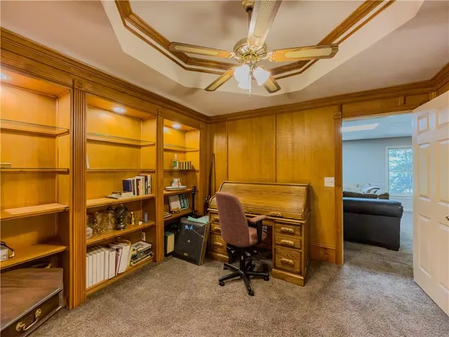 an aerial view of residential house with parking space