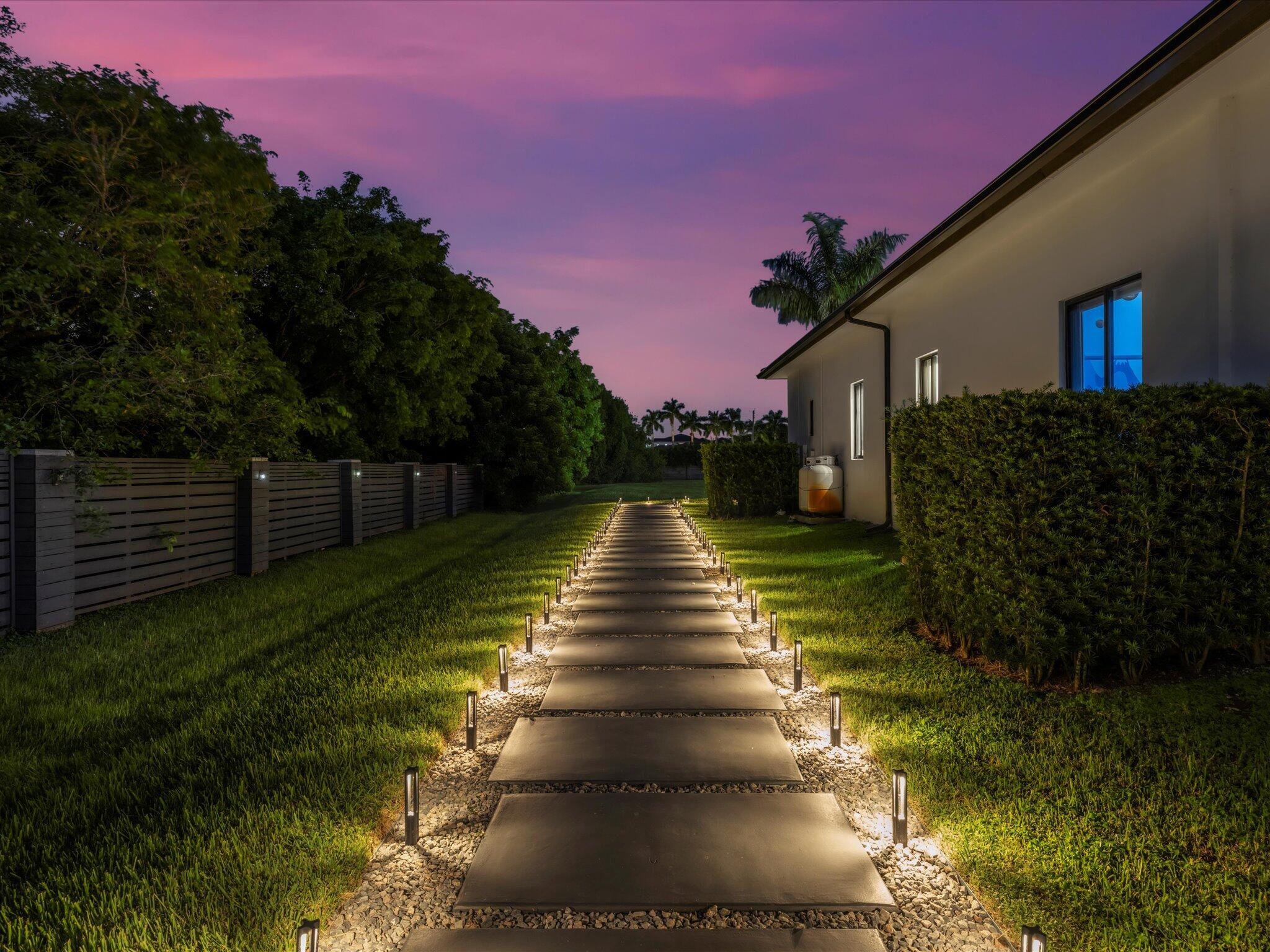 6122 Southwest 173rd Way Southwest Ranches, FL 33331 - Photo 113 of 137 Nighttime Walkway