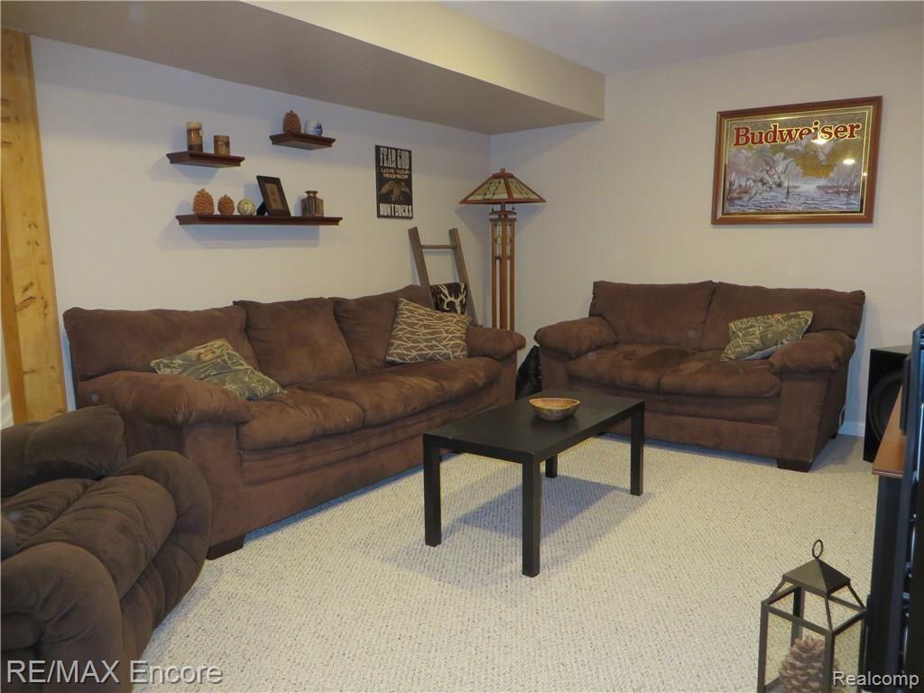 7435 Hall Road Davisburg, MI 48350 - Photo 19 of 28 Lower Level Recreation Room View 1
