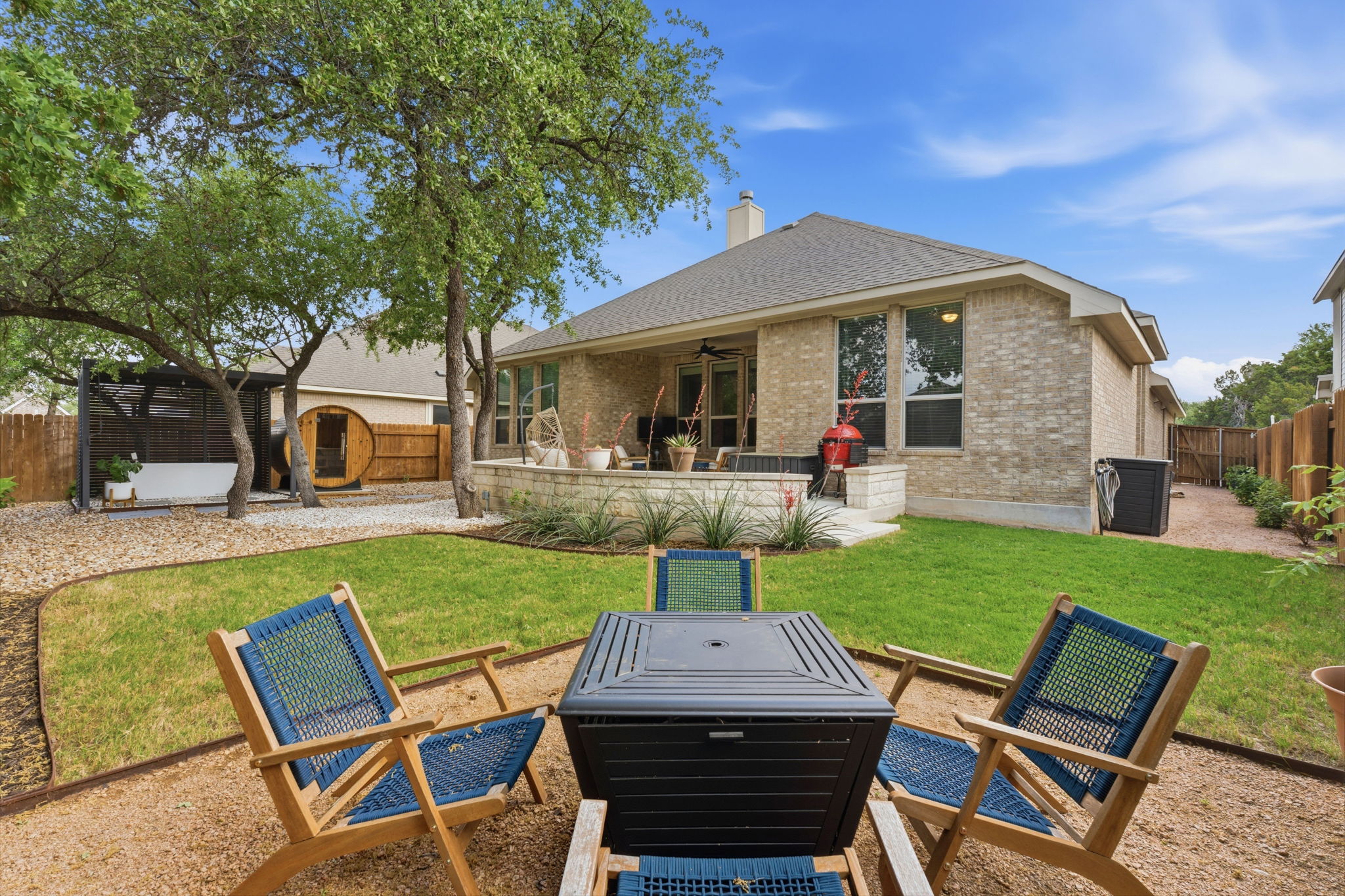 104 Red Granite Road Georgetown, TX 78633 - Photo 34 of 36 a view of a yard with furniture and a table