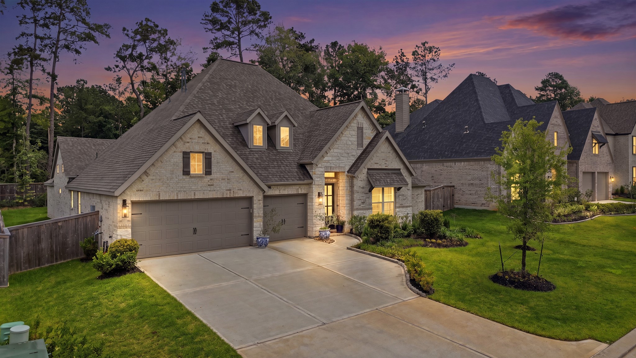 218 Wooded Rill Court Conroe, TX 77318 - Photo 5 of 50 Aerial at sunset