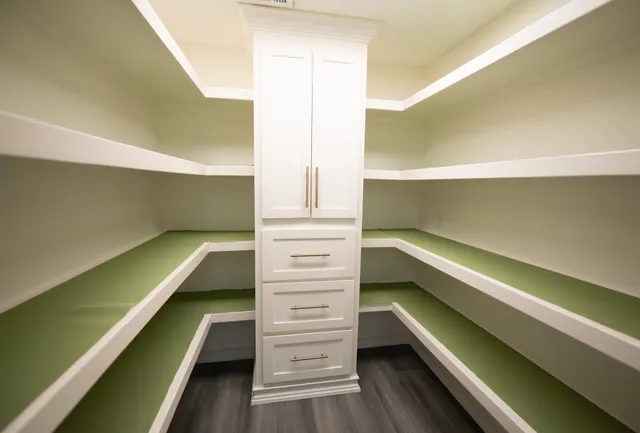 a view of walk in a room