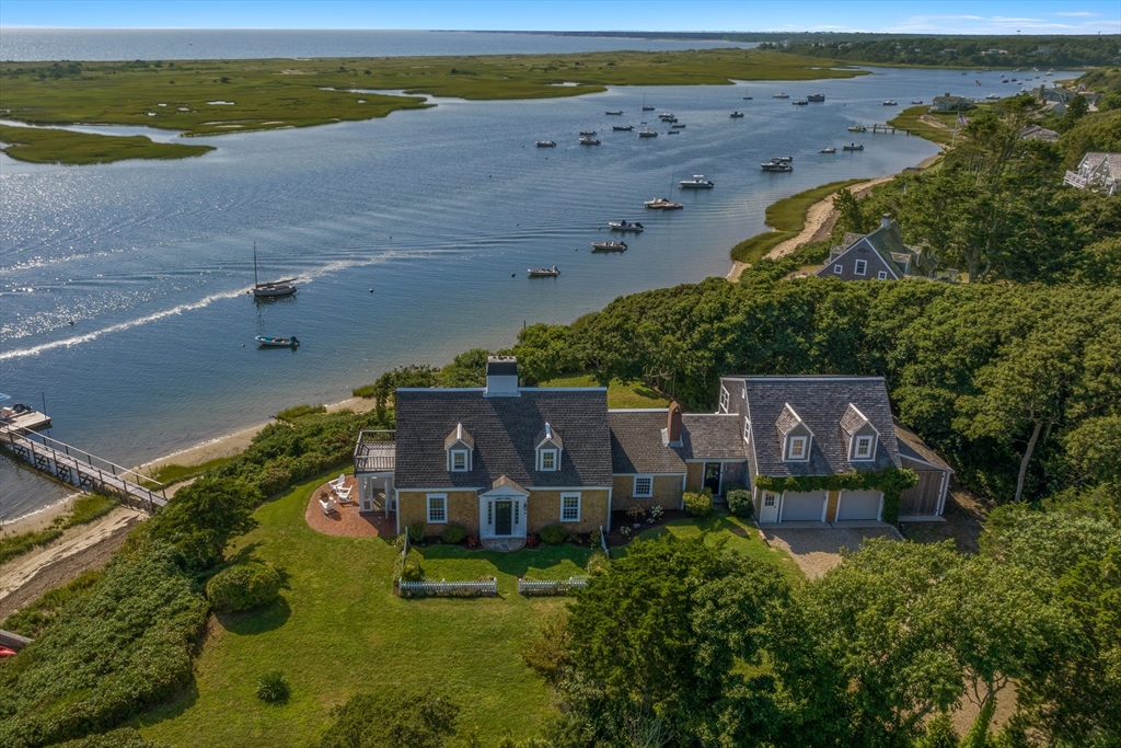 70 Sears Point Chatham, MA 02633 - Photo 3 of 42 an aerial view of a house with a lake view