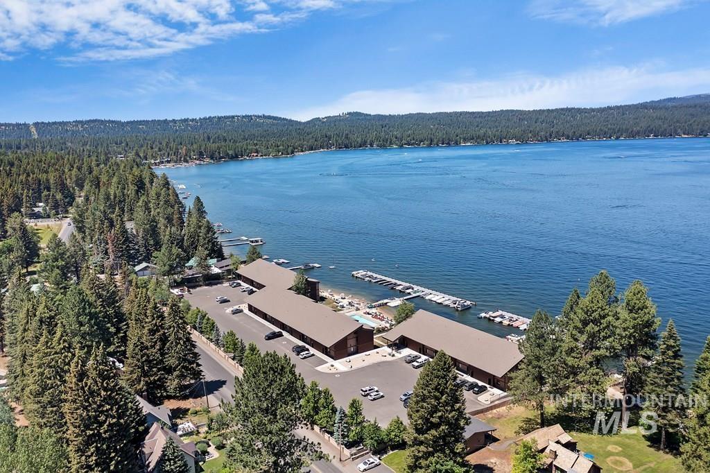 101 East Lake Street, Unit C15 McCall, ID 83638 - Photo 40 of 48 Bird's eye view of a heavily wooded area and a large body of water