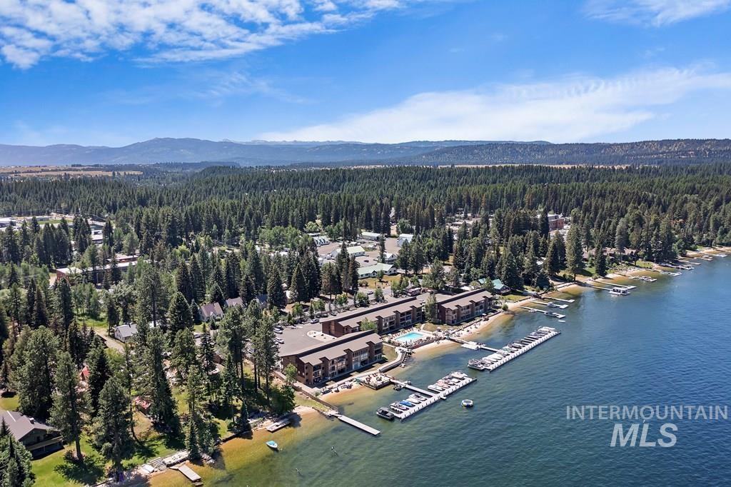 101 East Lake Street, Unit C15 McCall, ID 83638 - Photo 41 of 48 Aerial view of a forest and a mountain backdrop