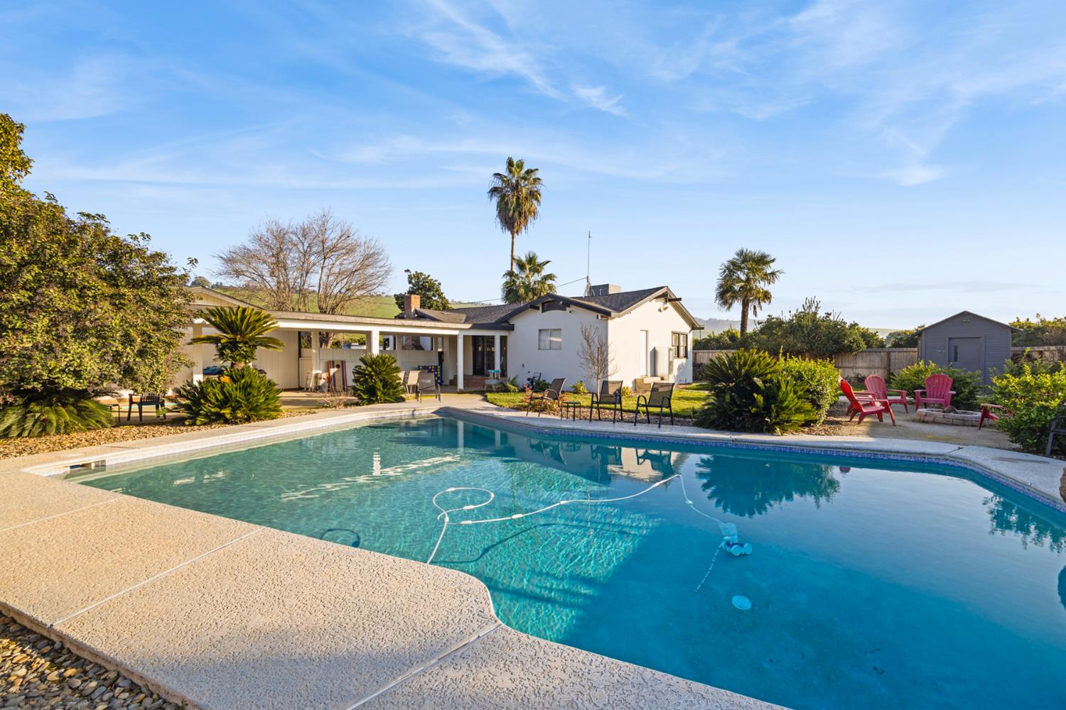 29205 Road 210 Exeter, CA 93221 - Photo 32 of 44 a view of swimming pool with seating area