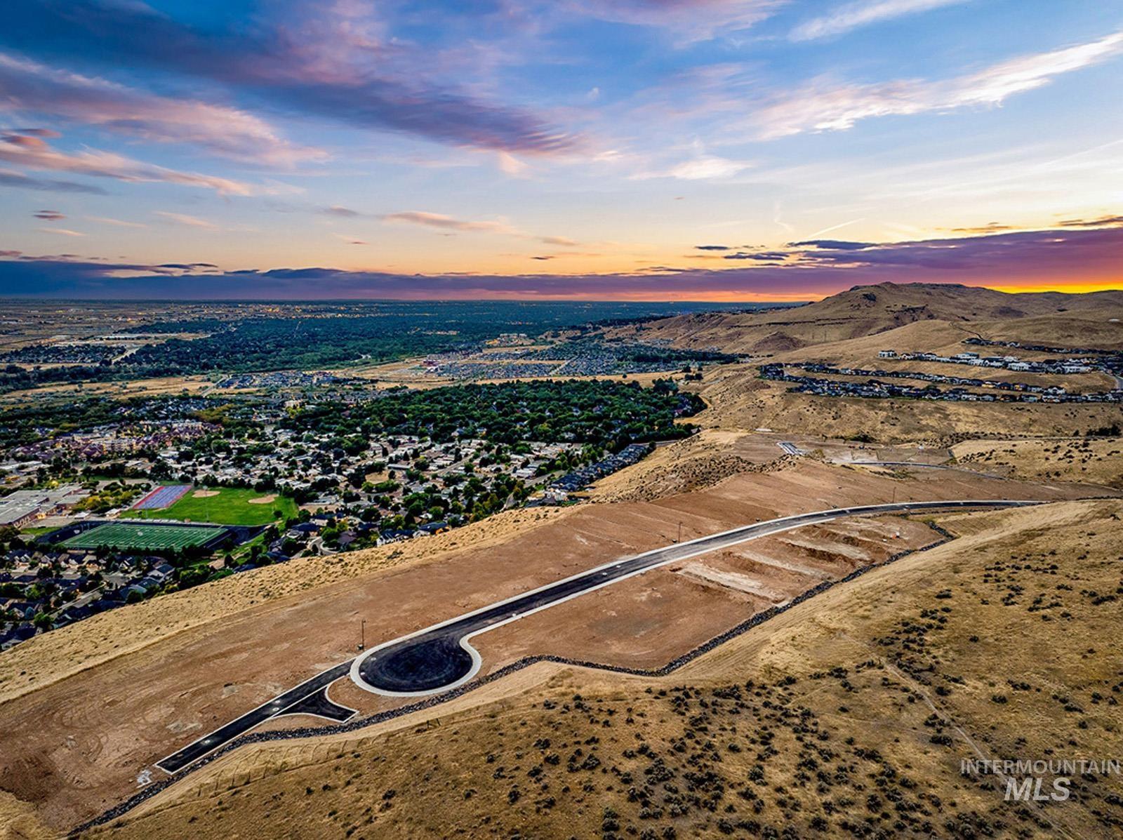 6161 East Prominence Court Boise, ID 83716 - Photo 45 of 45 Aerial view at dusk of a mountain view