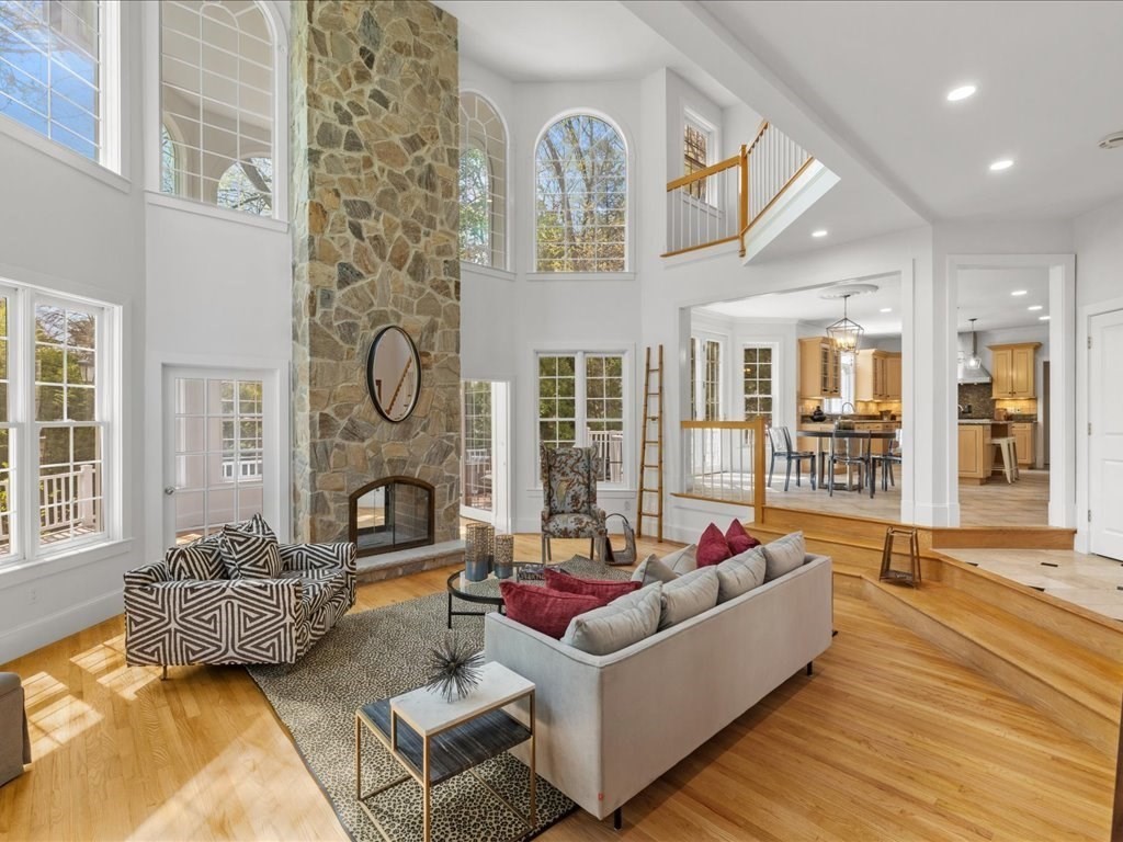 20 Laura Road Newton, MA 02468 - Photo 6 of 42 a living room with furniture fireplace and windows