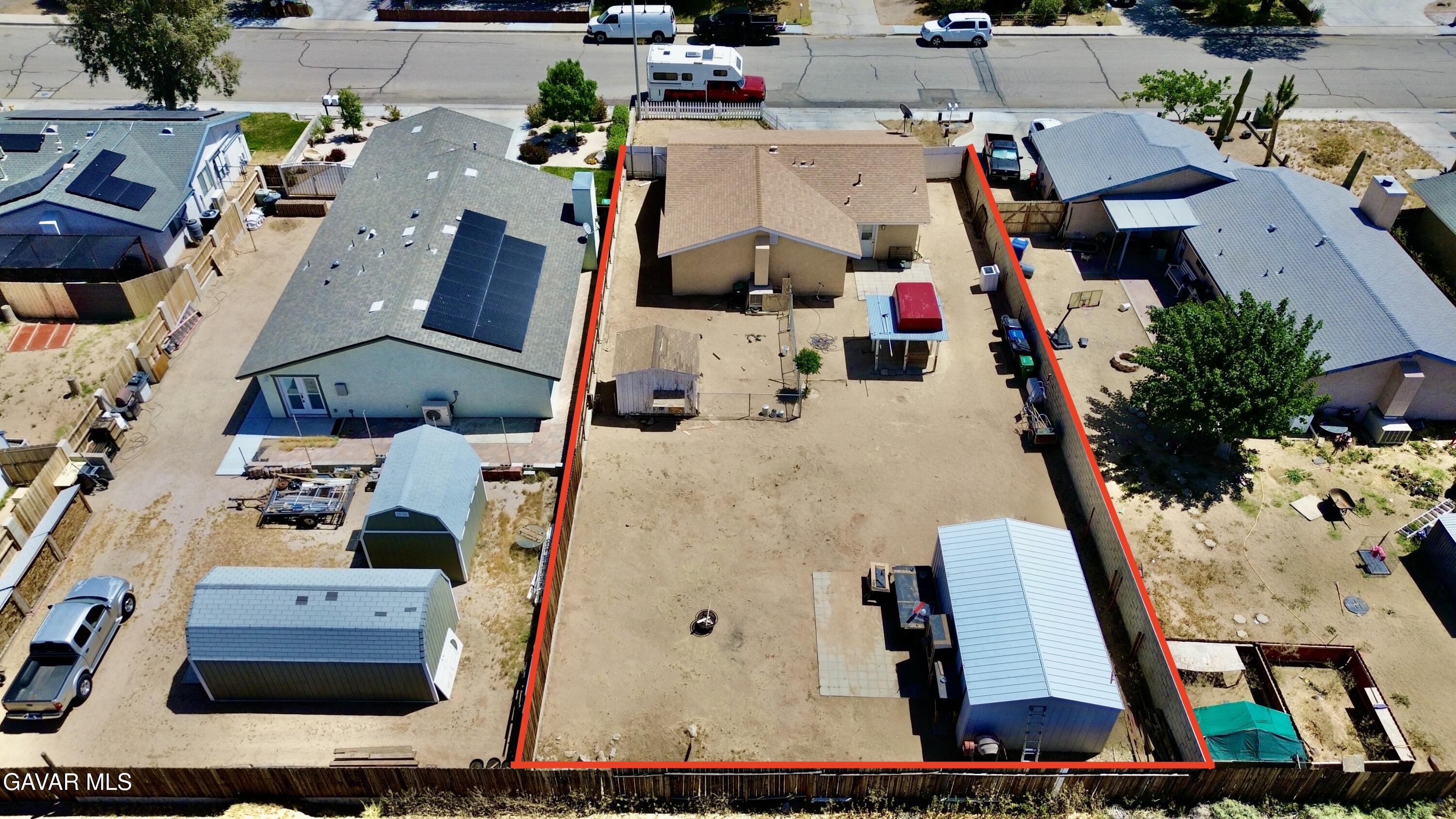 809 South Sunset Street Ridgecrest, CA 93555 - Photo 17 of 21 an aerial view of residential houses with outdoor space