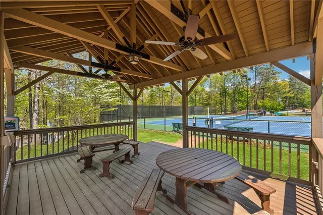 a view of a bench in the backyard