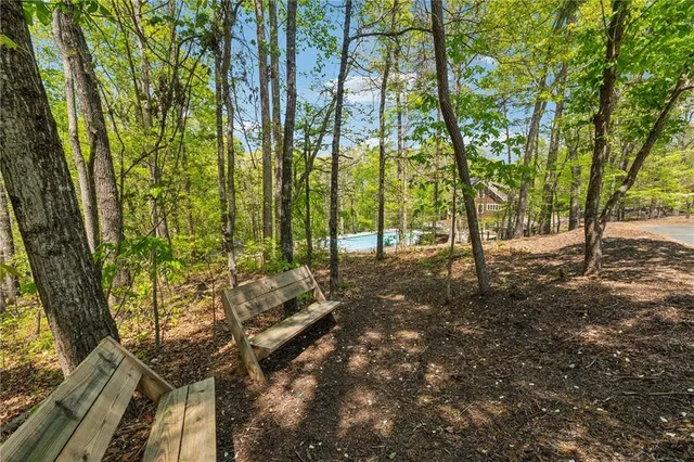 a view of lake from balcony