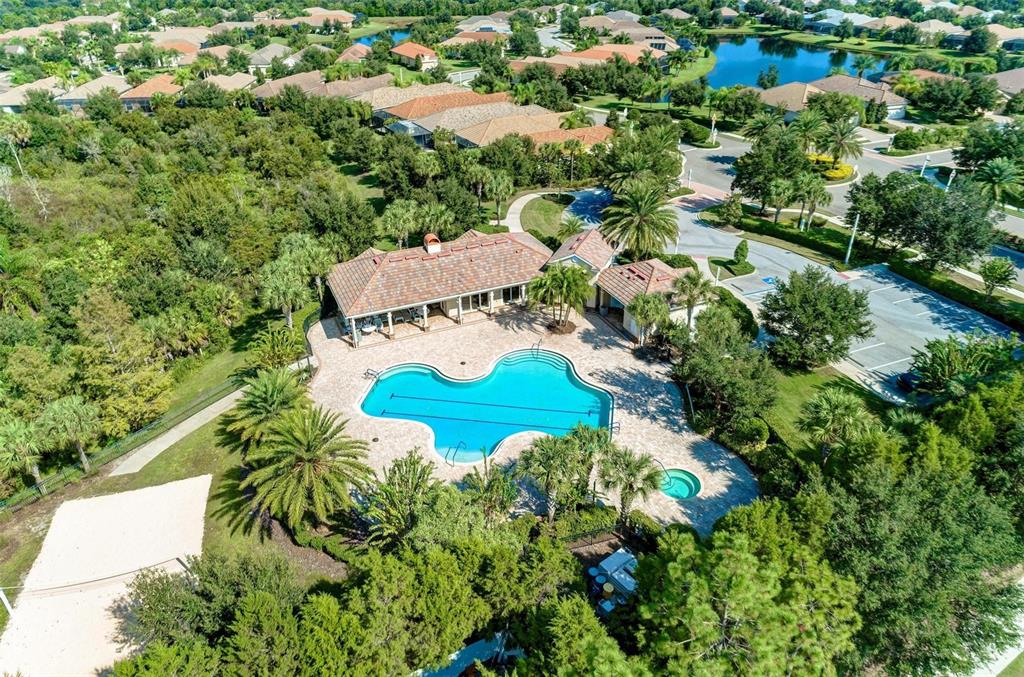 7374 Divot Loop Bradenton, FL 34202 - Photo 36 of 43 an aerial view of residential house with outdoor space and swimming pool