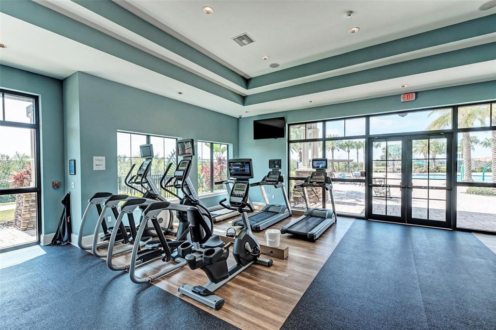 7374 Divot Loop Bradenton, FL 34202 - Photo 40 of 43 a view of a room with gym equipment
