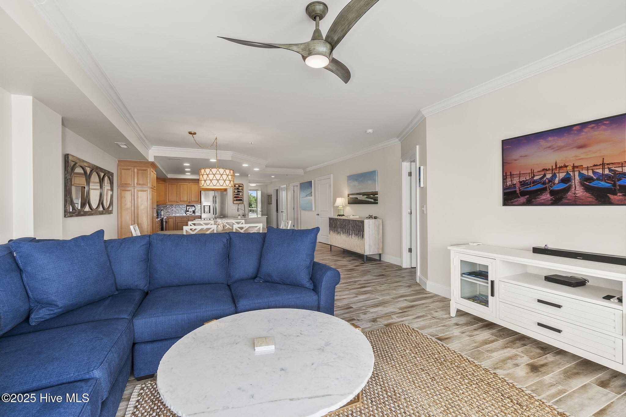 212 Old Causeway Road, Unit 107 & B13 SLIP Beaufort, NC 28516 - Photo 15 of 50 Living room with water views