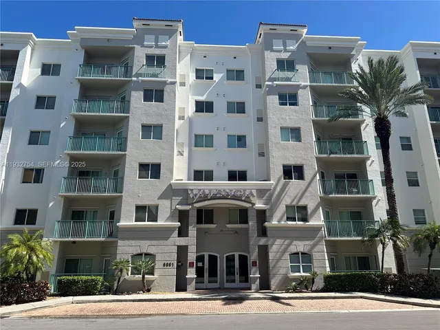 a front view of a multi story building