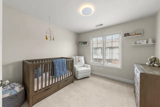 a workspace with furniture and a window