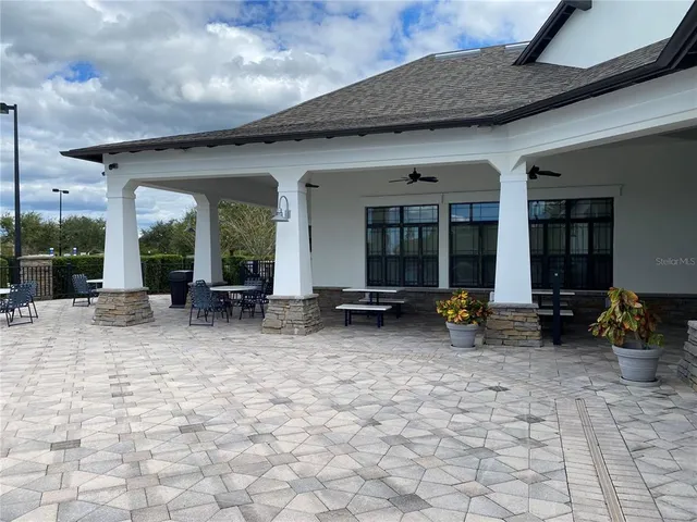 a view of a house with patio