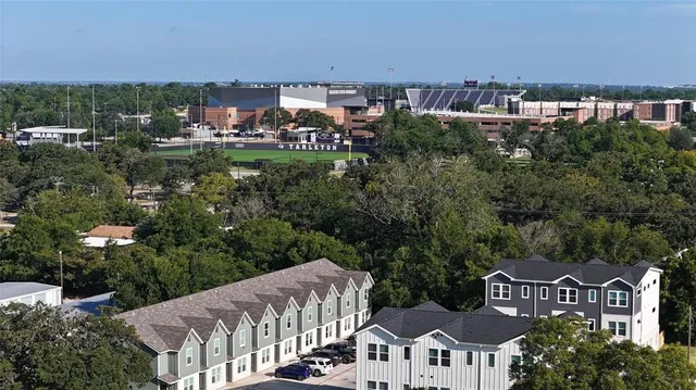 a view of a city from a balcony