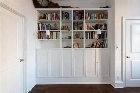 a view of a house with shelf