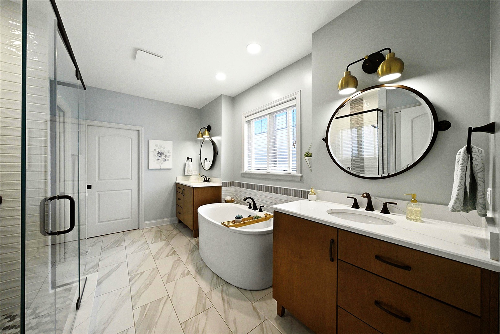 2061 Windham Circle Wheaton, IL 60187 - Photo 14 of 35 a bathroom with a toilet sink and mirror