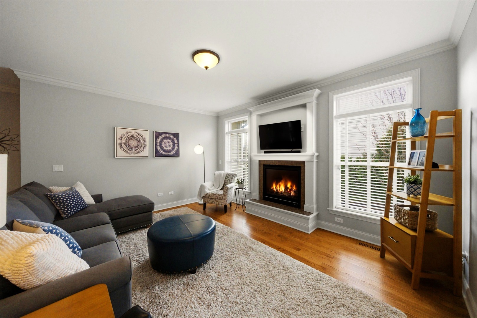 2061 Windham Circle Wheaton, IL 60187 - Photo 7 of 35 a living room with furniture and a fireplace