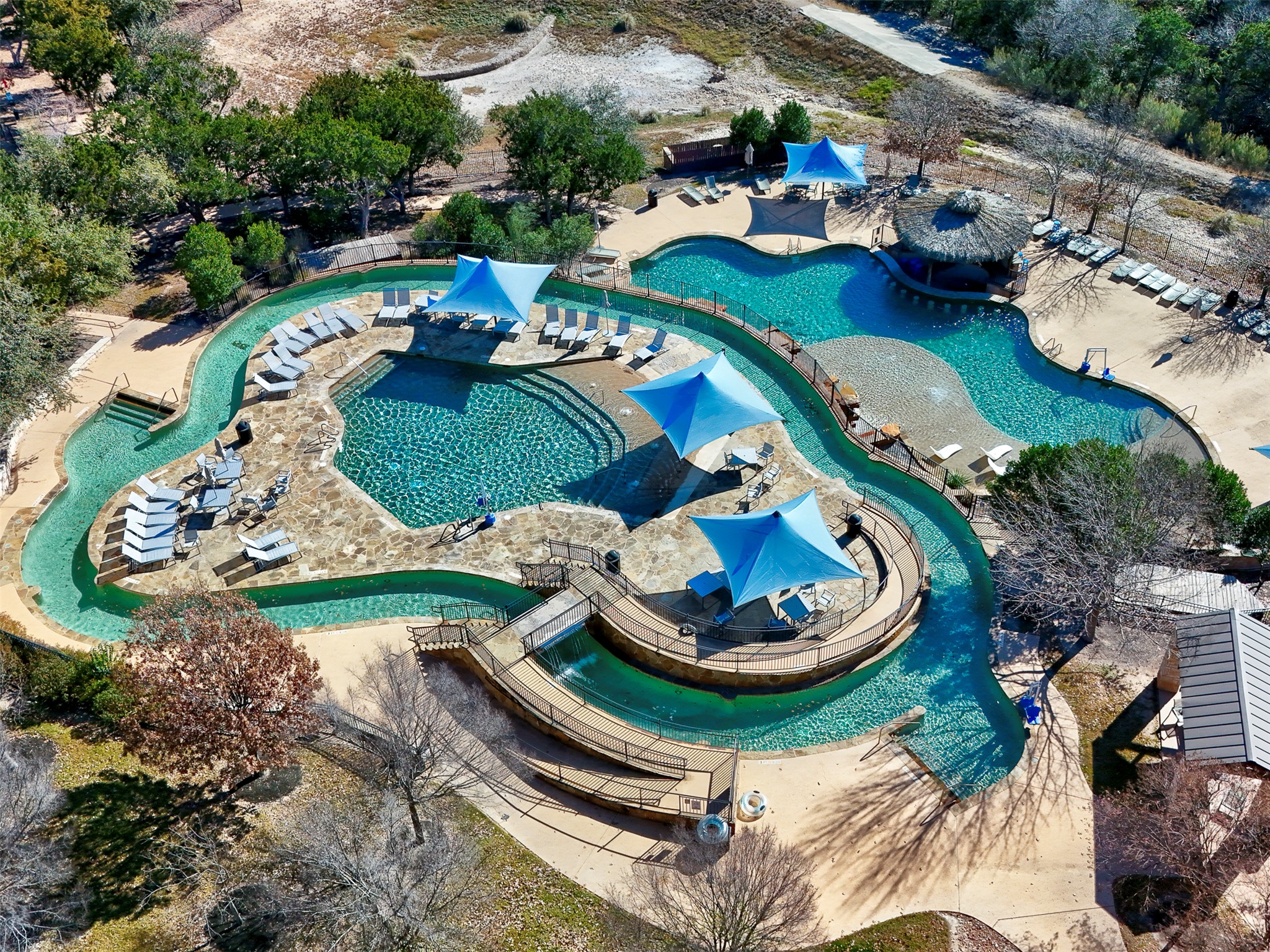 307 Duffy Lane Austin, TX 78738 - Photo 36 of 40 an aerial view of a house with garden space water fountain and outdoor seating