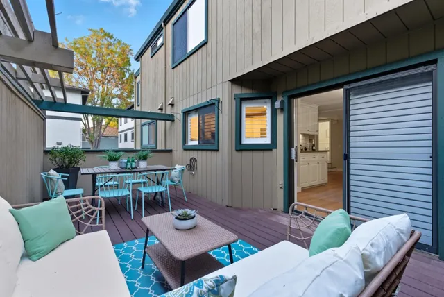 a outdoor space with furniture