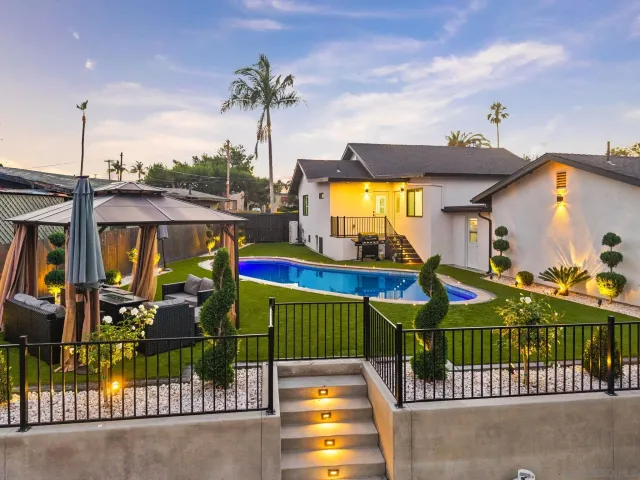 an aerial view of multiple house