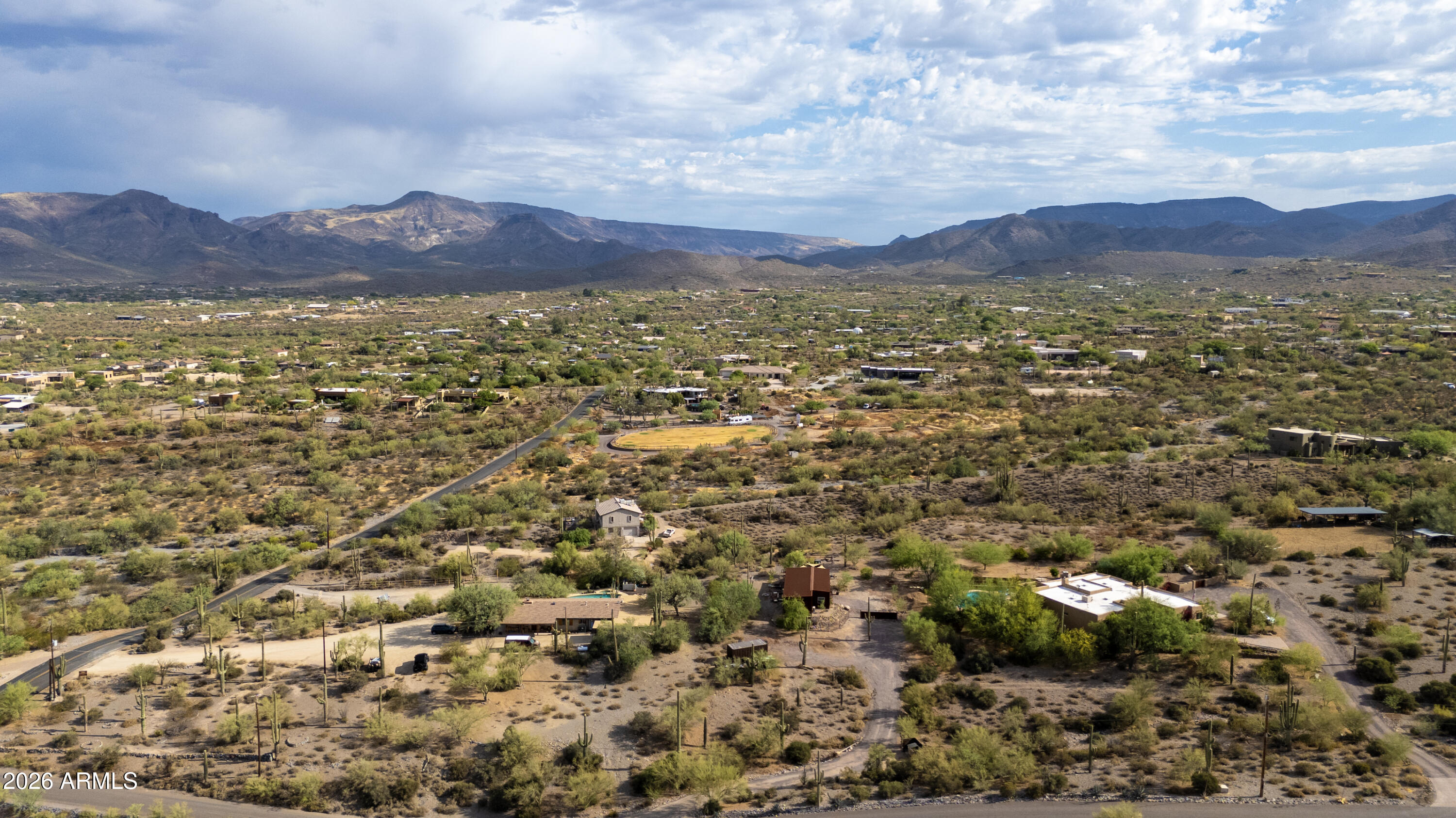 6676 East Mesquite Road Cave Creek, AZ 85331 - Photo 1 of 1 Drone overview of lot