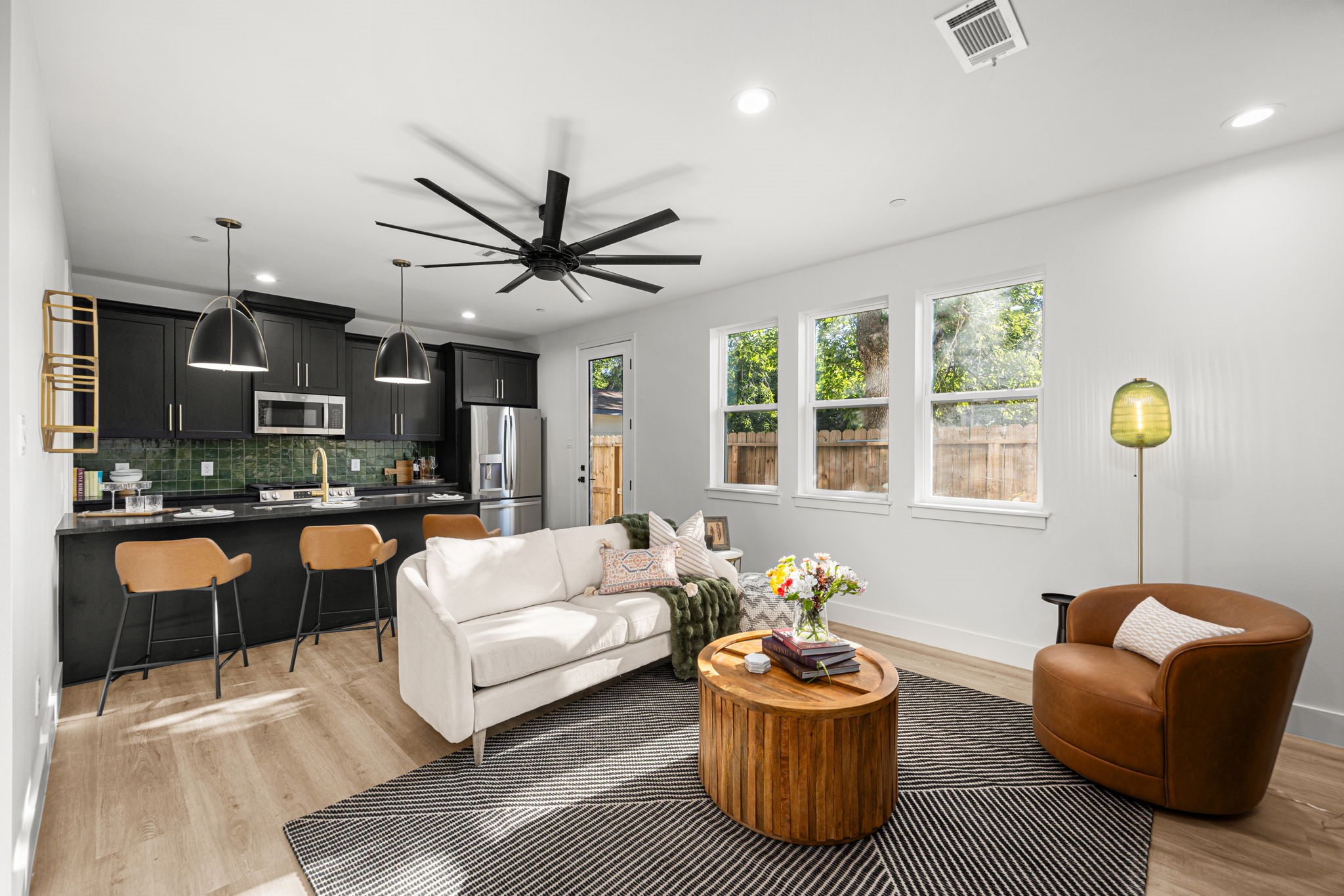 4611 Dewberry Street, Unit C Houston, TX 77021 - Photo 15 of 34 a living room with furniture and a large window