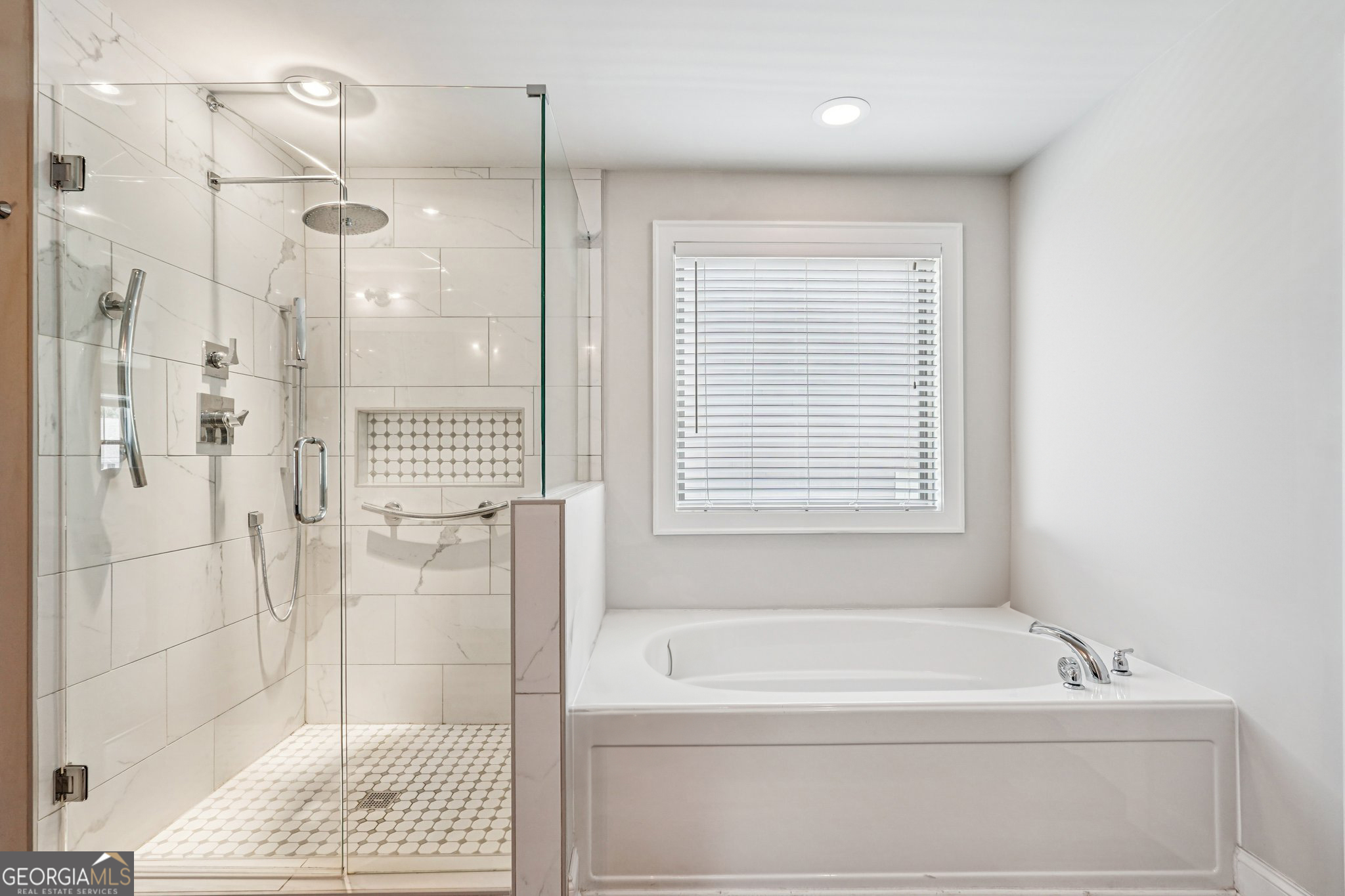 17 Lake Sydney Drive Dawsonville, GA 30534 - Photo 52 of 100 a bathroom with a bathtub and a shower