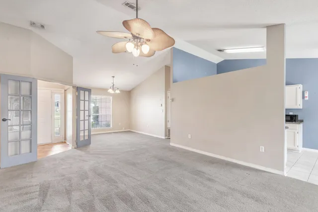 en view interior of a house with wooden floor