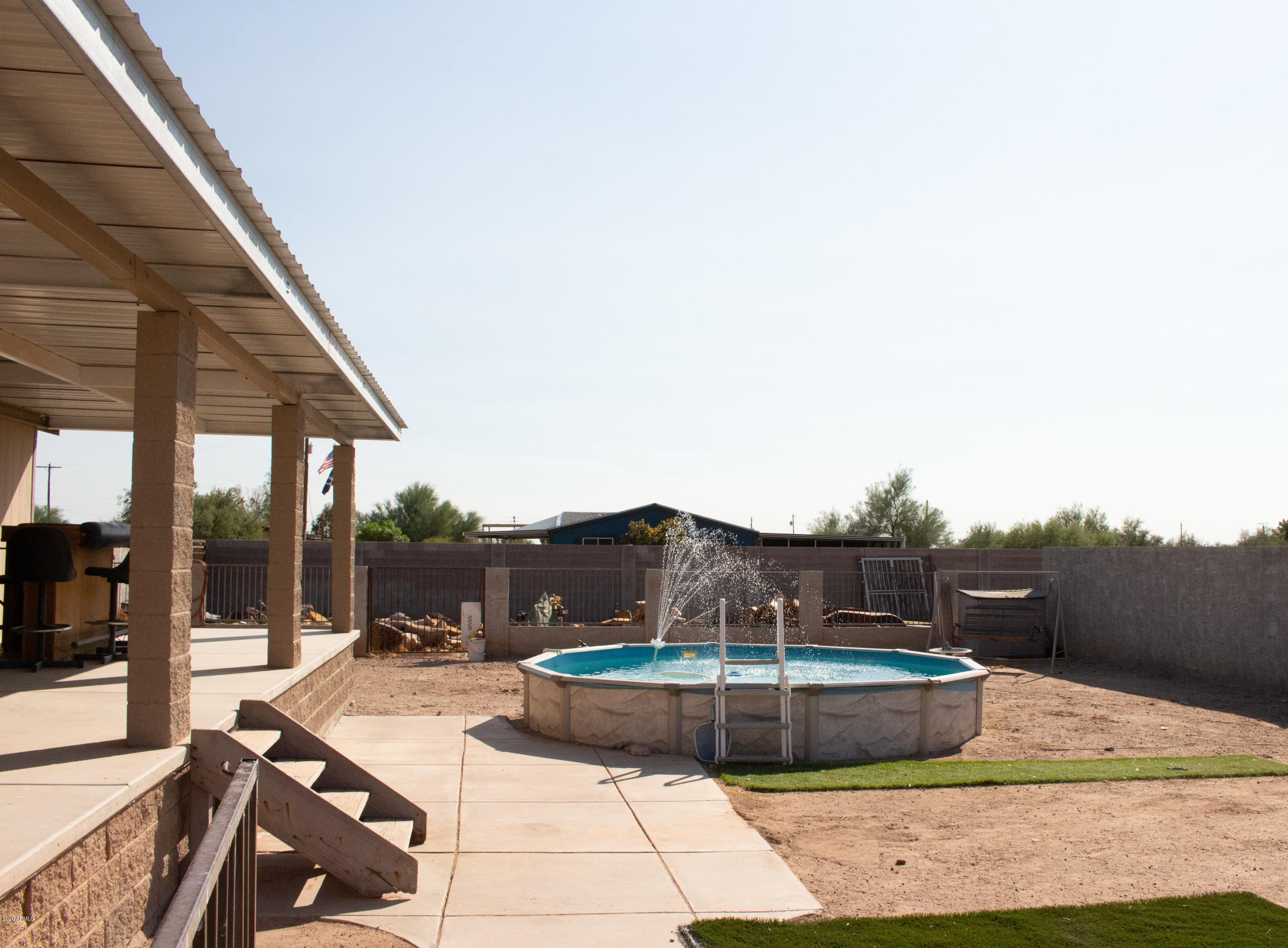208 North Wickiup Road Apache Junction, AZ 85119 - Photo 29 of 34 Back Porch and Pool