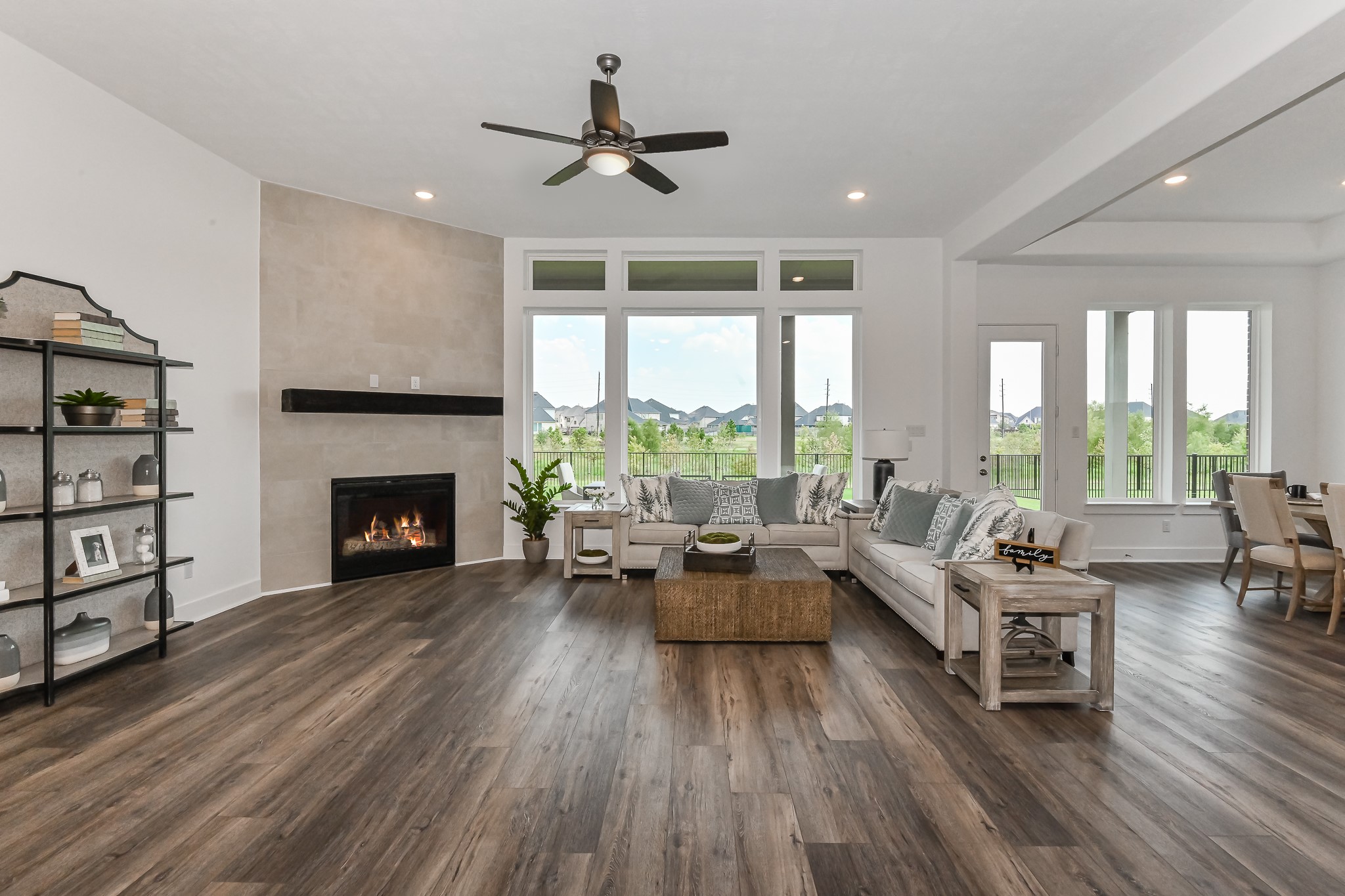 4847 Morning Spgs Drive Spring, TX 77386 - Photo 6 of 21 a living room with furniture and a fireplace